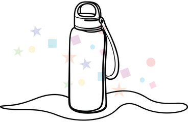 Simple drawing of a water bottle