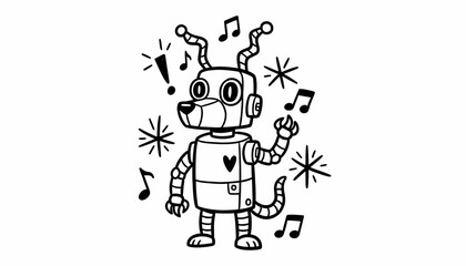 A cartoon hourglass character with antlers and a smiling face, surrounded by lightning bolts and spilling sand.