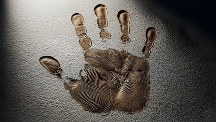 Single Hand Impression on Textured Surface - Symbolic Equality & Universal Impact for Zero Discrimination Day