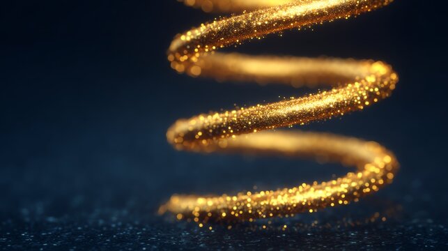 Ribbon of light spiraling upward, motivation, energized elevation