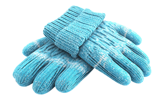 Advanced Temperature Controlled Gloves with Smart Sensor Technology Isolated on Transparent Background