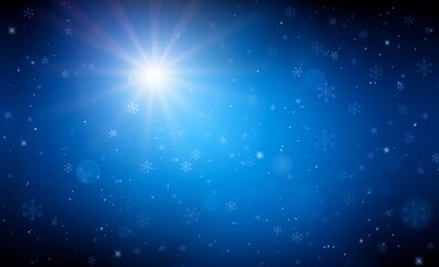 Abstract blue background with snowflakes and stars festive winter holiday wallpaper christmas background christmas holiday background winter decoration celebration