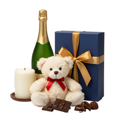 teddy bear with gift box