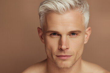 Mature Silver-Haired Male Close-Up