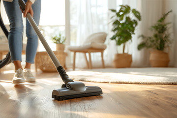 Floor Vacuuming at Home