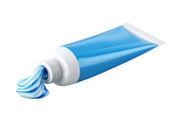 Kids toothpaste with fun flavors isolated on transparent background