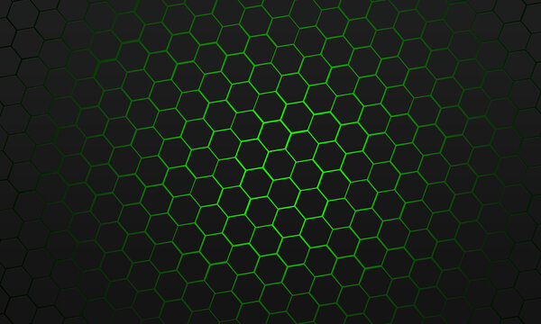 abstract green and black polygonal  background
