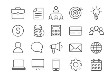 Modern business, finance, communication, and technology concepts for web interfaces