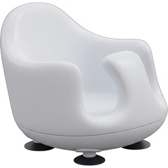White baby bath seat with suction cups for secure bathing experience.