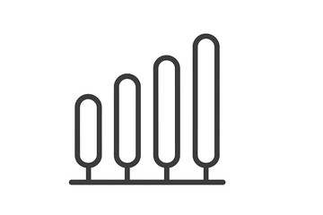 Minimalist wireless network signal strength indicator icon for mobile interface