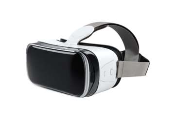VR headset compatible with PC and console isolated on transparent background