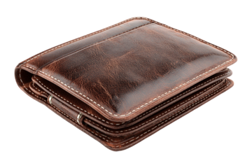 RFID-blocking wallet for secure transactions isolated on transparent background