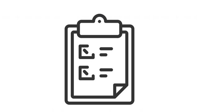 Animated check list icon