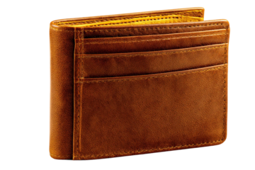 Slim wallet for everyday use isolated on transparent background