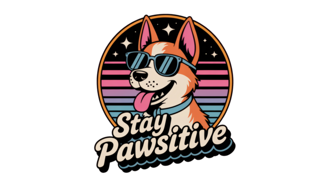 Enjoying a sunny day with a stylish dog wearing sunglasses and spreading positivity