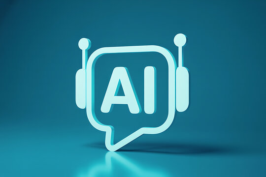 Artificial intelligence ai chatbot concept 3d graphic illustration.