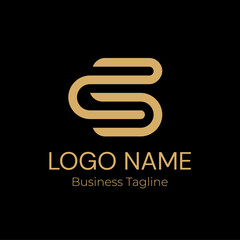 Logo Geometry Modern Gold Business Company Design Template