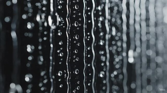 Cinematic Rain Overlay on Dark Background