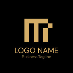 Logo Geometry Modern Gold Business Company Design Template
