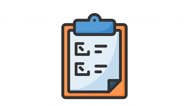 Animated check list icon