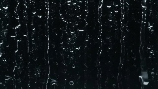 Rain Droplets Overlay on Dark Screen