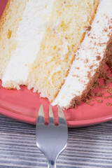 Sweet cake with different layers. Delicious dessert for various occasions