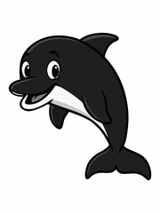 Fototapeta premium vector illustration of a cartoon dolphin