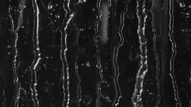 Transparent Rain Effect on Black Background