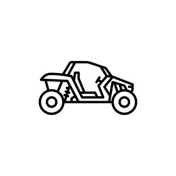 Buggy outline icon. Buggy black line illustration.