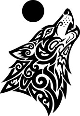 Wolf Head Tattoo Design