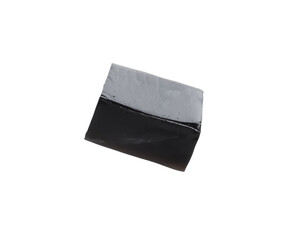 One cube of herbal jelly isolated on white