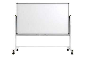 Fototapeta premium Dry-erase whiteboard with easy-clean surface isolated on transparent background