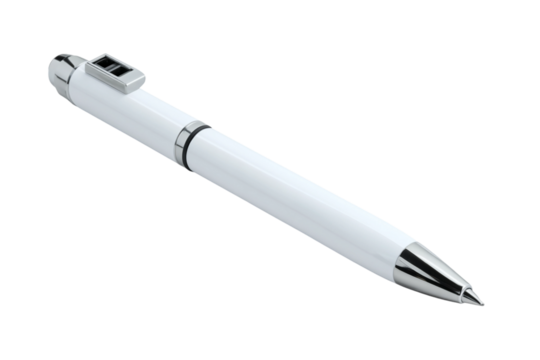 Smart pen with WiFi connectivity for seamless writing isolated on transparent background