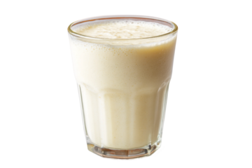 Thick and creamy yogurt-based lassi isolated on transparent background