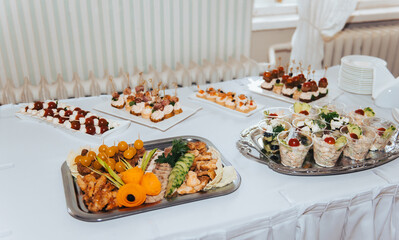 Elegant Wedding Catering Table in Latvia