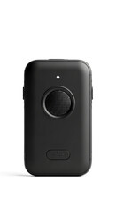 Fototapeta premium Black Minimalist Portable Modern Tech Device on White Background Isolated