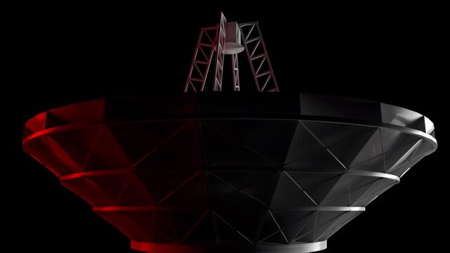 Futuristic Deep-Space Antenna &ndash; Sci-Fi Communication Dish Render