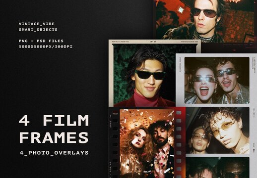 Instant Film Frames Mockup