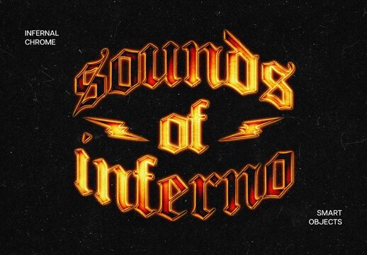 Infernal Chrome Text & Logo Effect Mockup