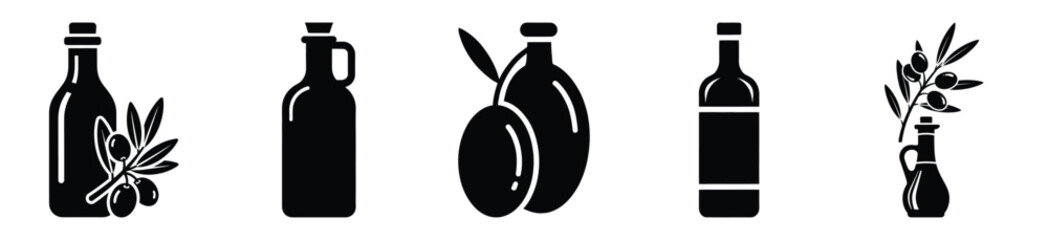 set of  olive oil icon vector illustration isolated on white background