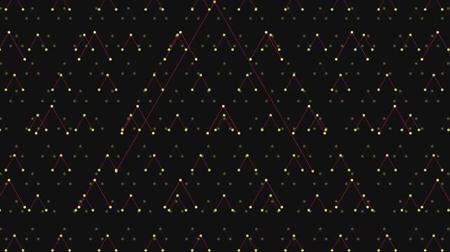 An eye-catching black and pink geometric pattern of alternating triangles, forming a dynamic zigzag design. The repeated arrangement creates a visually striking and harmonious overall image