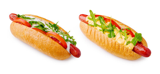 Delicious hot dogs with fresh toppings ready for summer grilling