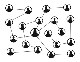 Global social network, female connections concept, marketplace, vacancy, job seeker, business