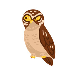 Cute cartoon owl vector illustration