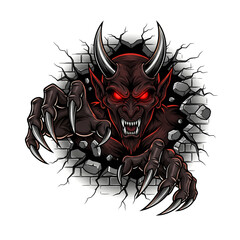 scary devil illustration