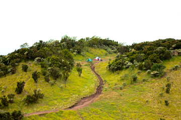 Hilltop Camping Trail in Lush Green Valley