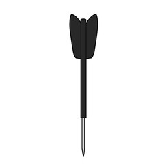 black dart arrow simple illustration ダーツ　矢　黒色　イラスト

