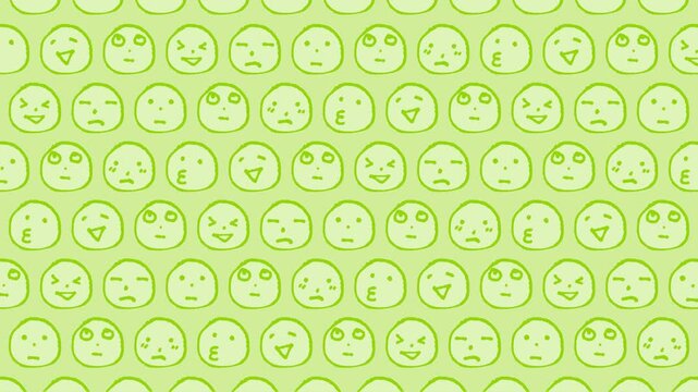 Emoji pattern background - green