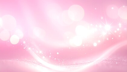Abstract soft pink backdrop with light swirls, bright spots, and dreamy bokeh effect