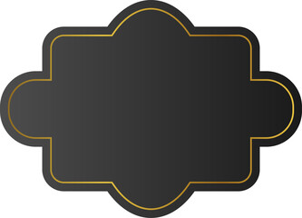 Black Gradient Decorative Frame with Gold Outline